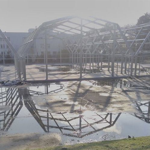 Натяжная конструкция на металлическом каркасе - FLORYA TENNIS COURTS - APEC Smart Steel Structures - для покрытий / с мембраной из ПВХ / для спортивной площадки