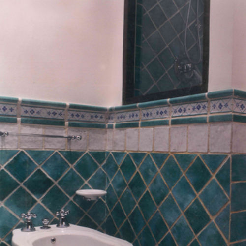 Плитка из керамики - ANTICO BORGO BASE VERDE - SCIANNA CERAMICHE - рельефная / для интерьера / напольная