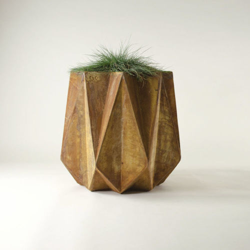 Кадка для садовых растений из бетона, армированного волокнами - KRONEN 65 CORTEN STEEL - Adam Christopher Design - современная / для общественных мест / для интерьера