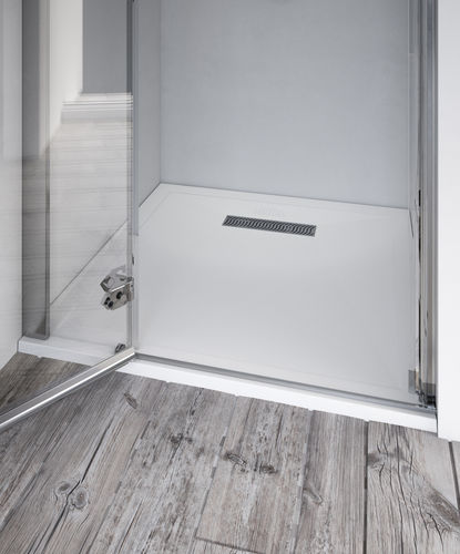 Квадратный душевой поддон - 1189204 - Aqualux Bathroom Design - напольный / ультратонкий / из минерального сплава