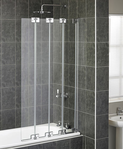 Складная перегородка для ванны - 1161771 - Aqualux Bathroom Design - из закаленного стекла / без рамы