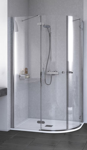 Створчатая перегородка для душа - ID MATCH ROUND: 1192240/1192250 - Aqualux Bathroom Design - изогнутая / угловая