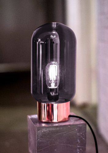 Настольная лампа - VELVET - Ruben Lighting - из дуба / из стекла / из меди