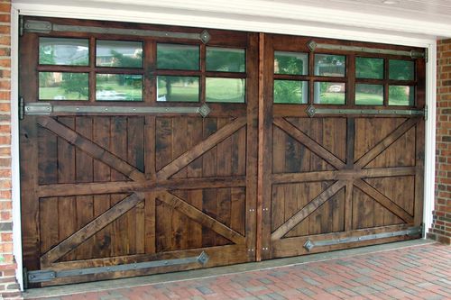Створчатая гаражные ворота - MORGAN CARRIAGE - AppWood - из дерева / с ручным приводом