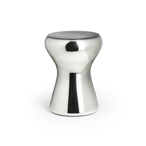 Современный табурет - ONE TO THREE - Verreum - из дутого стекла / посеребренный