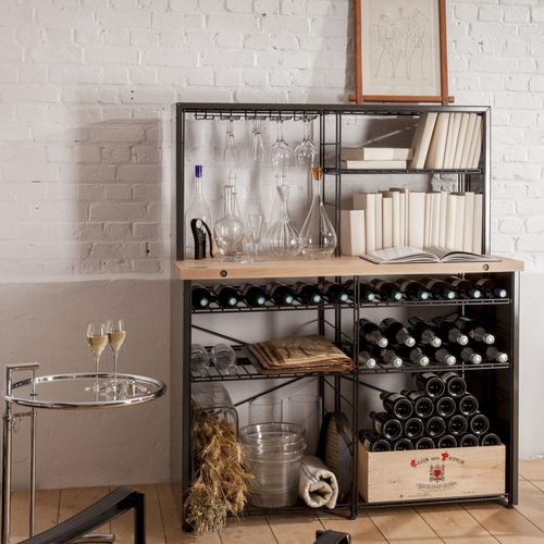 Отдельностоящий винный шкаф - L’Atelier du Vin - из окрашенной стали / из лиственных пород дерева