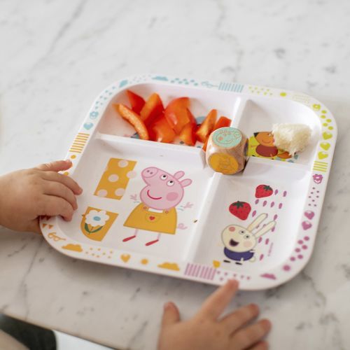 Плоский тарелка - EASY EATER PEPPA PIG - Koziol - квадратный / из термопластика / с рисунком