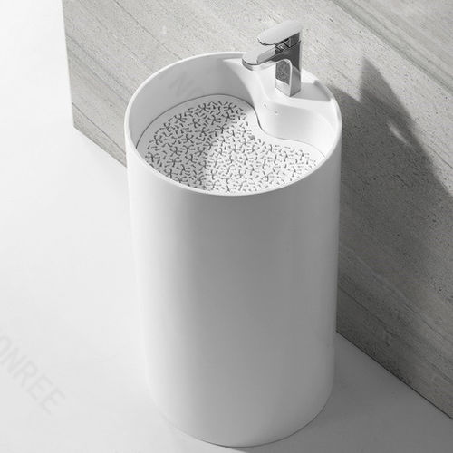 Раковина на ножке - KKR-1380 - KKR KINGKONREE - из акрила / из минерального сплава / из Solid Surface