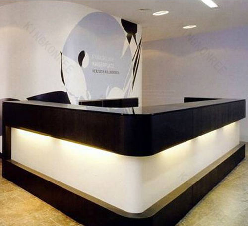 Угловая административная стойка - CORIAN - KKR KINGKONREE - из акрила / из Solid Surface