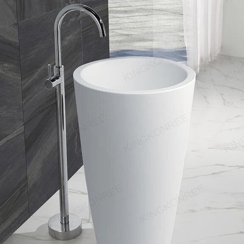 Раковина на ножке - KKR-1594 - KKR KINGKONREE - из акрила / из минерального сплава / из Solid Surface