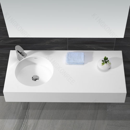 Подвесная раковина - KKR-1271 - KKR KINGKONREE - из акрила / из минерального сплава / из Solid Surface