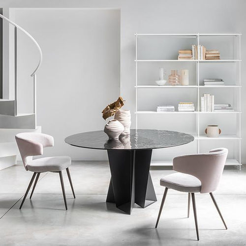 Современный cтул - OLIMPE - pezzani home collection - для интерьера / из ткани / из кожи