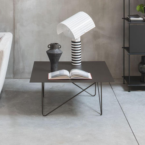 Современный журнальный столик - SHAPE - pezzani home collection - из ламината / с основанием из стали / прямоугольный