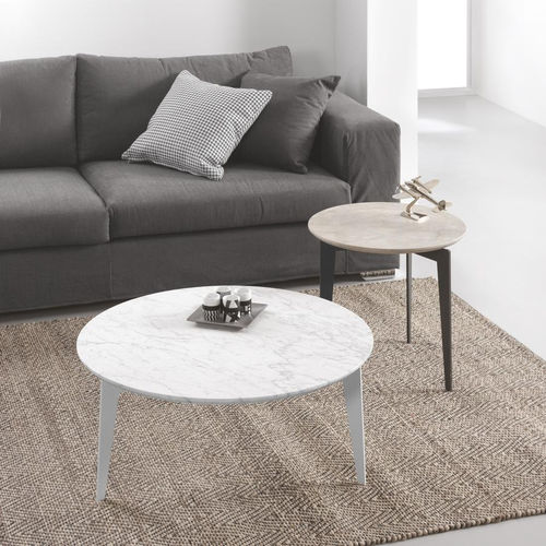 Современный журнальный столик - NORDIC - pezzani home collection - из закаленного стекла / из мрамора / с основанием из стали