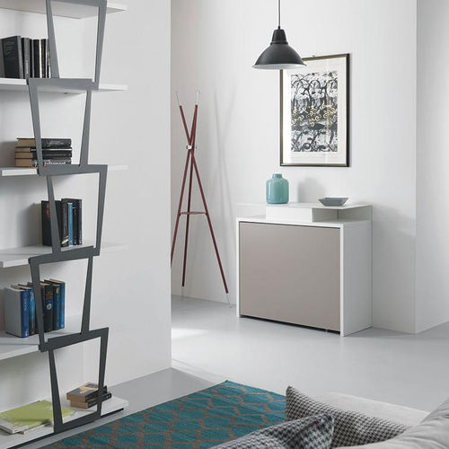 Современный стол-консоль - ARCHIMEDE - pezzani home collection - из ламината / с основанием из алюминия / прямоугольный