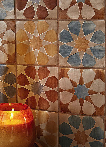 Плитка из терракоты - TILE & DESIGNS - рельефная / для интерьера / настенная