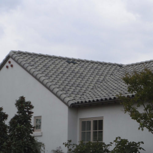 Черепица с замковым соединением - MEDITERRANEAN : LEAD - Crown Roof Tiles - из бетона / большая форма / серая