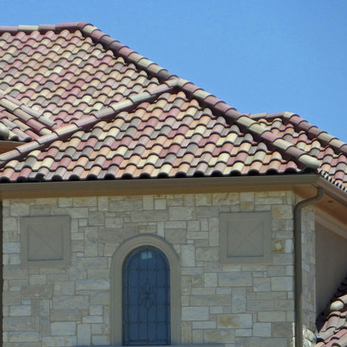 Черепица с замковым соединением - MEDITERRANEAN : SAN ANTONIO BLEND - Crown Roof Tiles - из бетона / красная