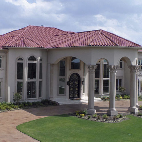 Голландская черепица - IBERIA : CRIMSON  - Crown Roof Tiles - из бетона / красная