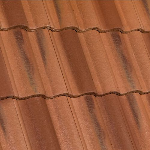 Голландская черепица - TUSCANY : FIRECLAY - Crown Roof Tiles - из бетона / красная