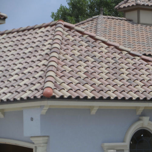 Черепица с замковым соединением - MEDITERRANEAN : TUMBLEWEED - Crown Roof Tiles - из бетона / желтая