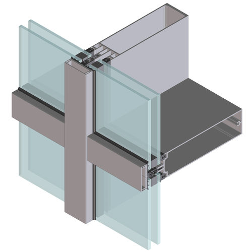 Тонкостенная перегородка самонесущий каркас - EFP RCW - European Facade Products - из изолирующего стекла / из алюминия и стекла / с высоким сопротивлением