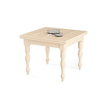 Классический обеденный стол - TA1618C  - Scandola - из ели / квадратный / с удлинителем