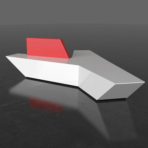 Современная общественная скамейка - PAUSE - AMOS DESIGN - из Corian® / со спинкой / с портом USB