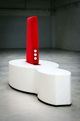 Современная общественная скамейка - DOCK IT - AMOS DESIGN - из Corian® / модульная / обитая