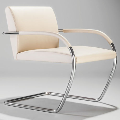 Cтул дизайн Баухаус - LUDWIG - AMOS DESIGN - для интерьера / из пергамента / с основанием из стали
