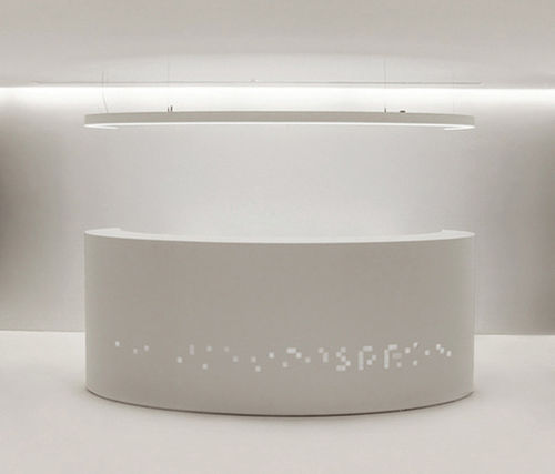 Полукруглая административная стойка - ELLIPSE - AMOS DESIGN - из Corian®