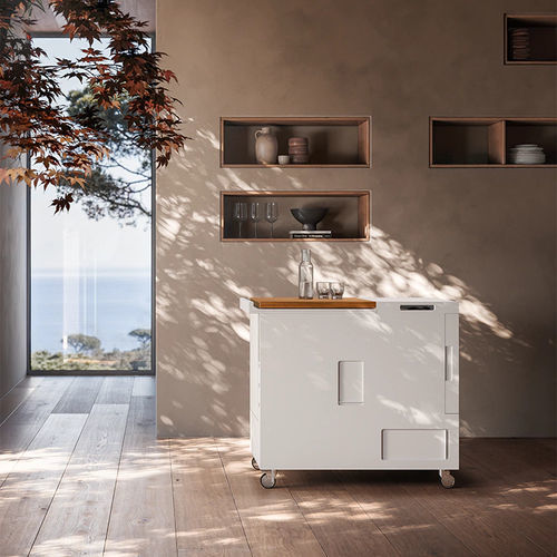 Компактная мини-кухня - MINIKITCHEN - Boffi - из Corian® / из дерева / с варочной панелью