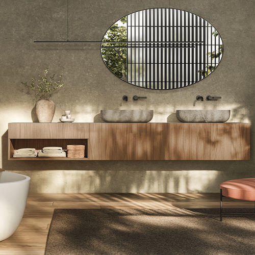 Современная ванная комната - I FIUMI ST - Boffi - из дерева / из мрамора / из Corian®