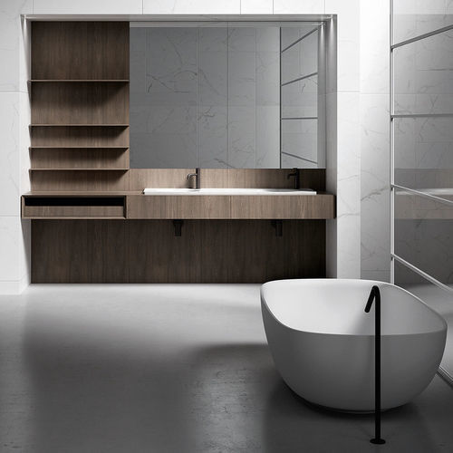 Современная ванная комната - UPPER - Boffi - из дерева / из мрамора / из Corian®