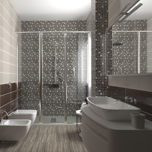 Плитка из керамики - CRAKL.È : MOSAÏCO - AcquarioDue - рельефная / для ванной комнаты / настенная
