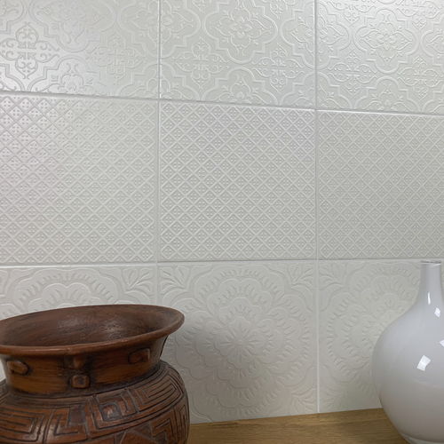 Плитка из керамики - WONDER'S PATCH BIANCO W300 - AcquarioDue - рельефная / для интерьера / для ванной комнаты