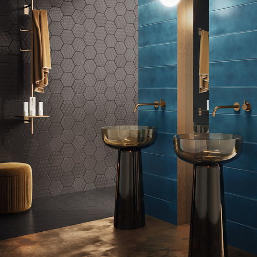 Каменная напольная плитка из керамики - EXA16 DECOR - AcquarioDue - текстурированная / для интерьера / для кухни