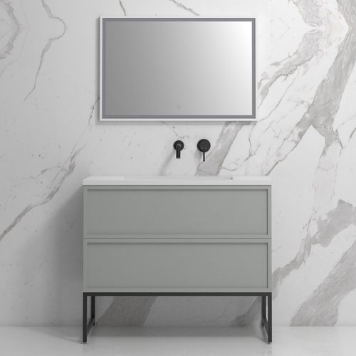 Напольная тумба под умывальник - PIANA - Lusso Stone - из стали / из композита / из минерального сплава
