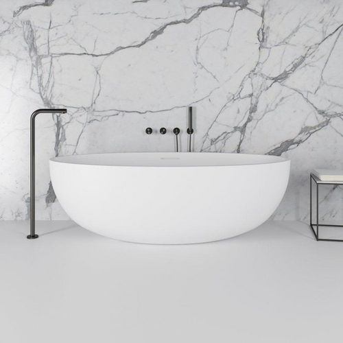 Овальная ванна - MORINI 1700 - Lusso Stone - островная / из композита / из минерального сплава