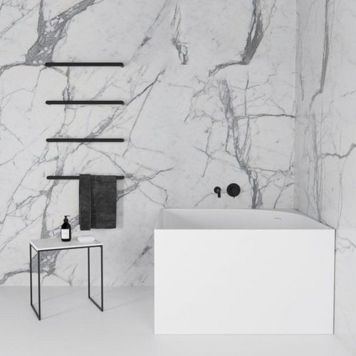 Угловая ванна - FARINA 1050 - Lusso Stone - квадратная / отдельностоящая / из композита