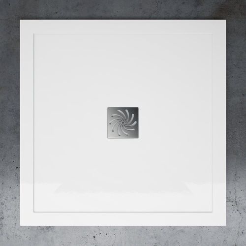 Квадратный душевой поддон - Lusso Stone - приподнятый / на уровне пола / из натурального камня