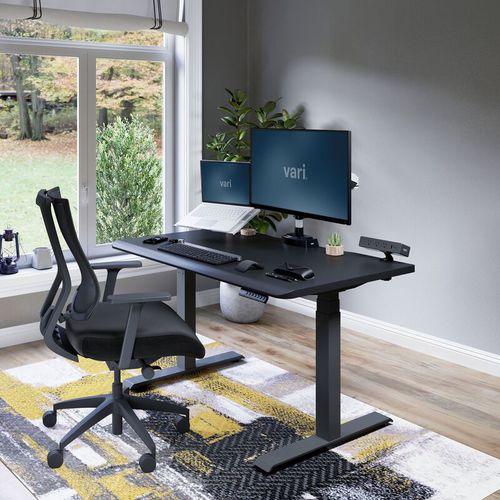Напольный рабочий стол - 402273 - VARIDESK - современный / из дерева / из металла