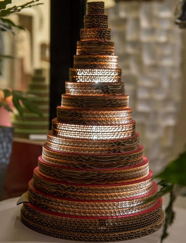 Скульптура из картона - CHRISTMAS TREE WITH LIGHTS - Lessmore - напольная