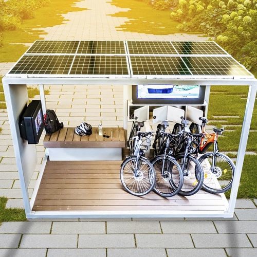 Станция подзарядки для электрических велосипедов - CHARMAX FRAME - HBT Energietechnik e.U. - на солнечной батарее / защищенный / wifi