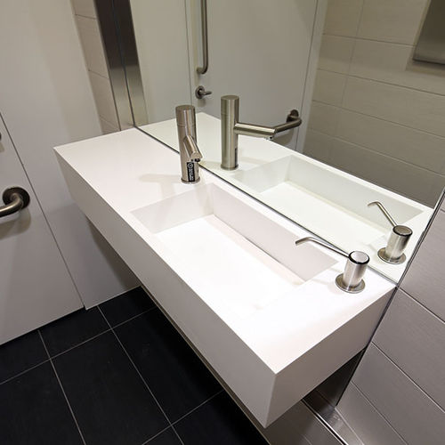 Подвесная раковина - LG  - Washroom Washroom Limited - из Hi-macs® / из Solid Surface / с зеркалом