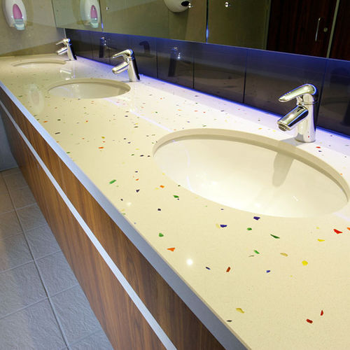 Квариловая столешница для раковины - DOMUS - Washroom Washroom Limited - для профессионального использования