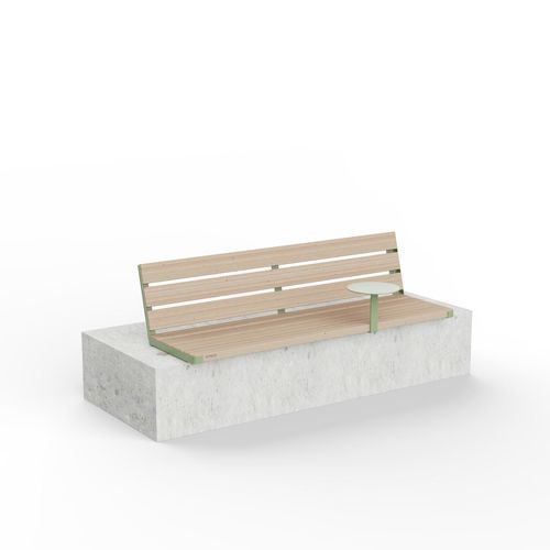 Скамейка из нержавеющей стали с порошковым покрытием - VONDA - CROSO FRANCE - из дугласовой пихты / 4 места / 3 места