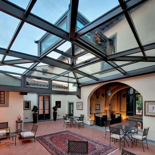 Крыша из стали - BAGNO A RIPOLI ITALY RELAIS IL SASSO - LF ITALY - застекленная