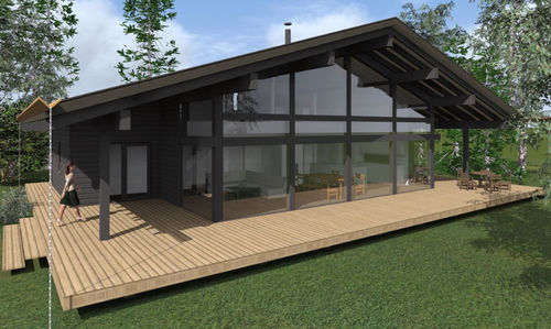 Сборный дом - POLAR 173 - Polar Life Haus - экологический / современный / с террасой