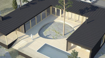 Сборный дом - PLUSVILLA ATRIUM 140 - Polar Life Haus - экологический / современный / из цельной древесины